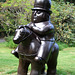 Man on Horseback by Botero in the Nassau County Museum of Art, September 2009