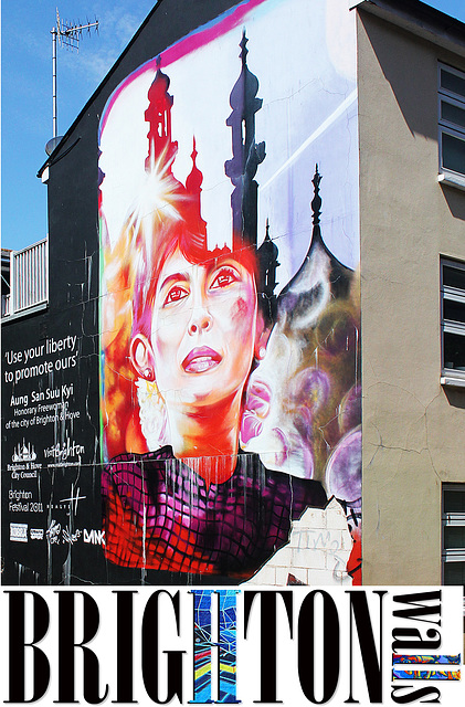 Brighton walls - AN SAN SUU KYI - 5.5.2013