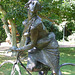 Detail of Girl on Bicycle by Bruno Luchese in the Nassau County Museum of Art, September 2009