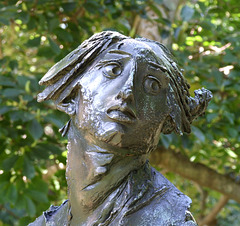 Detail of Girl on Bicycle by Bruno Luchese in the Nassau County Museum of Art, September 2009