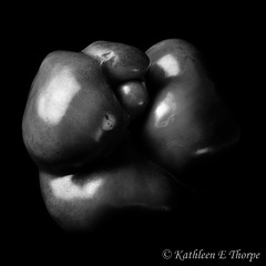 Bell Pepper b&w 082113-1 - First attempt to follow in the footsteps of Edward Weston and his black and white pepper photography.