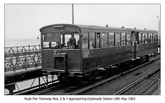 Isle of Wight - Ryde Pier Tramway nos.2 & 7 - 18.5.1963