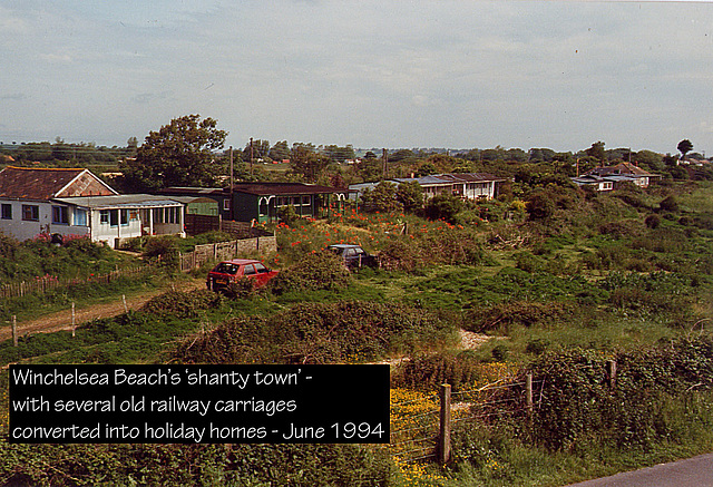 Shanty town Winchelsea Beach June 1994