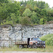 quarry face & truck