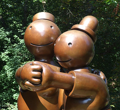 Detail of Free Money by Tom Otterness in the Nassau County Museum of Art, September 2009