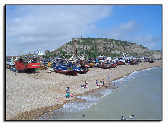 Fishing boats at The Stade - Hastings - 31.7.2006