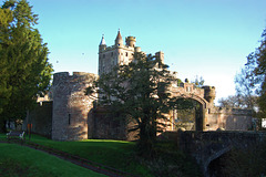 Hoddom Castle, Dumfriesshire, Scotland (main block demolished 1970s)