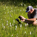 Gymnadeniopsis (Platanthera) nivea - Snowy orchid -- Alan Cressler in the foreground