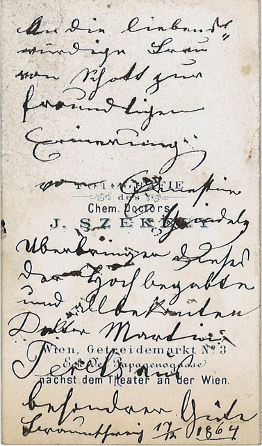 Ernestina Gindele's autograph at the back