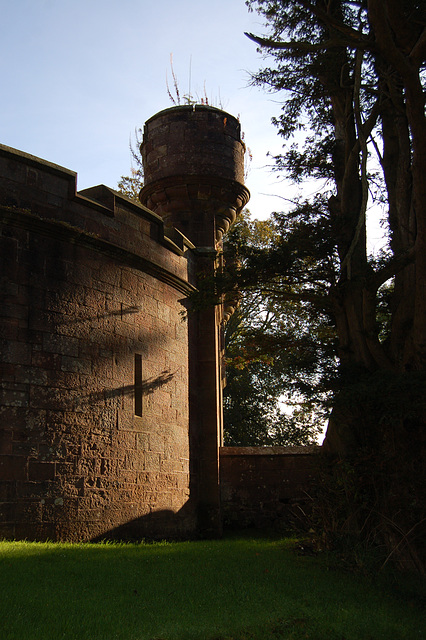 Hoddom Castle, Dumfriesshire, Scotland (main block demolished 1970s)