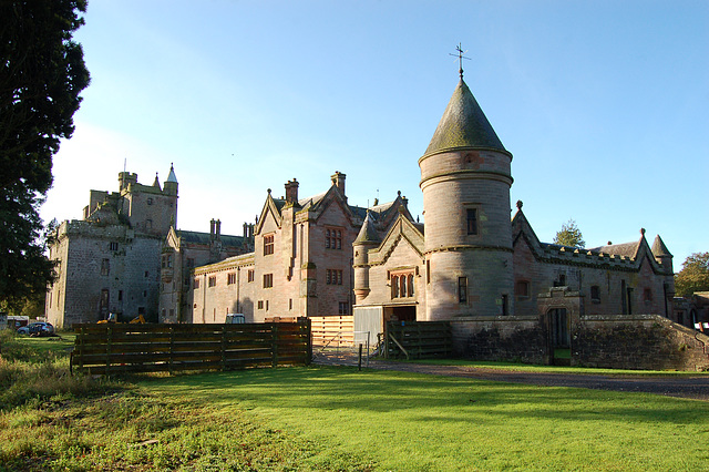 Hoddom Castle, Dumfriesshire, Scotland (main block demolished 1970s)