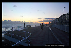 Sunset on Hastings Promenade - 16.12.2011