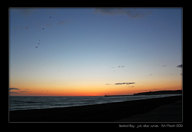 Seaford Bay after sunset 7.3.2012