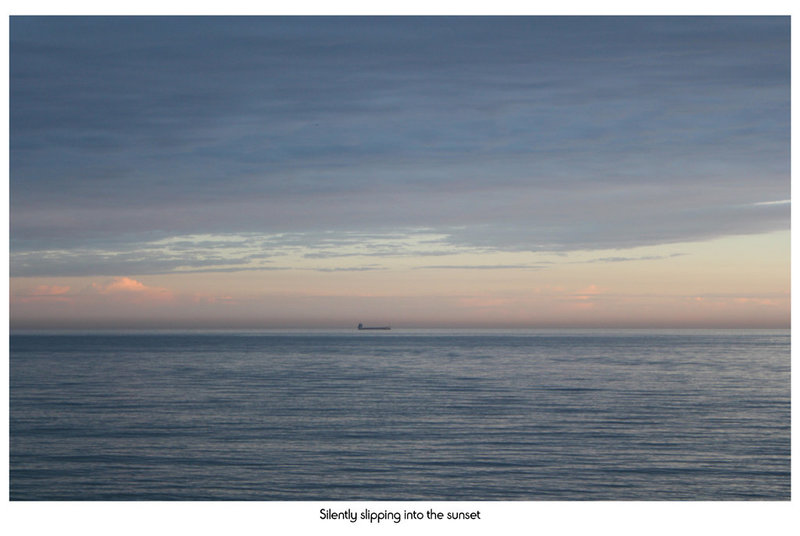 Silently slipping into the sunset - beyond Seaford Bay - 5.7.2012