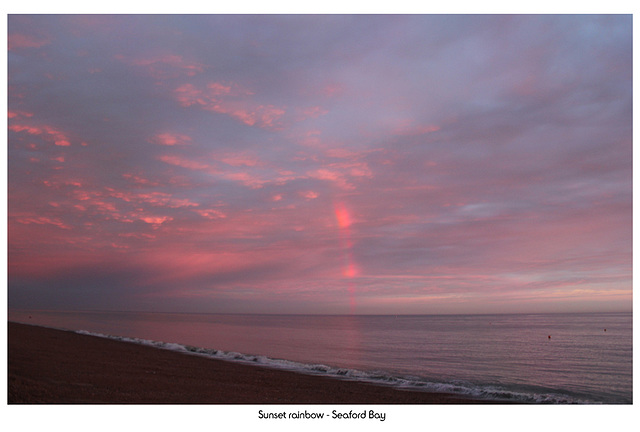 Sunset rainbow - Seaford Bay - 5.7.2012