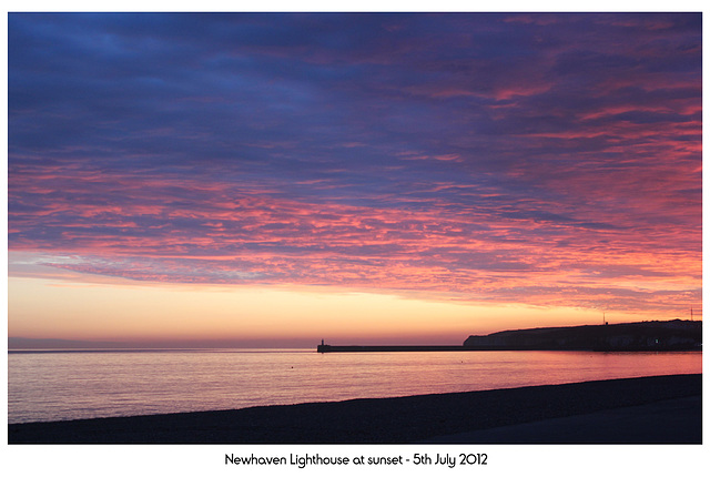 Newhaven lighthouse - sunset 5.7.2012