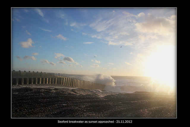 Seaford breakwater sunset - 21.11.2012