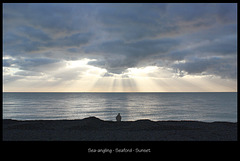 Sea angling - Seaford - Sunset - 14.1.2012