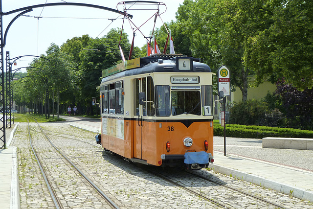 Naumburg 2013 – Tram 38 at Theaterplatz