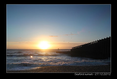 Seaford breakwater sunset  -  27.12.2012