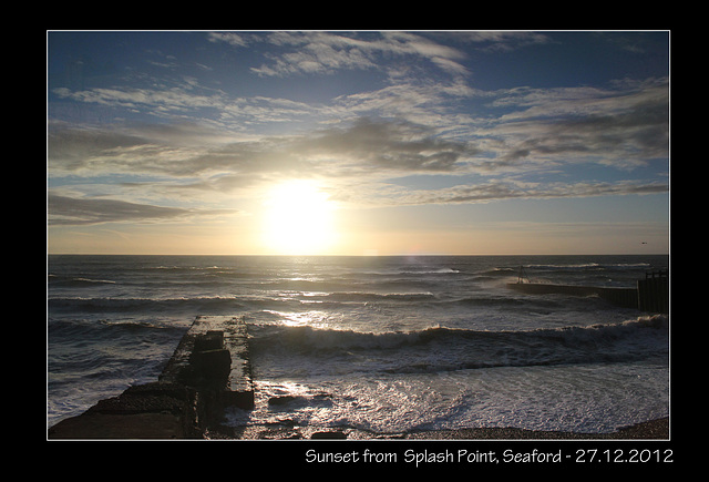 Sunset from Splash Point, Seaford, 27.12.2012