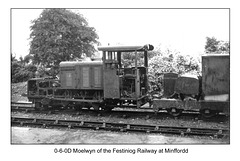 Festiniog 0-6-0D Moelwyn at Minffordd 28.7.1966