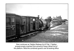 Talyllyn Railway  0-4-2T No.1 Talyllyn at Towyn Wharf on 28.7.1966