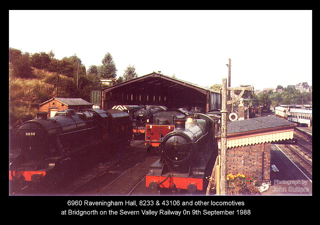 6960, 8233, 43106 & others - Bridgnorth - Severn Valley Railway 9.9.1988