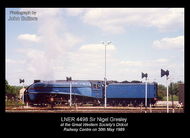 LNER 4498 Sir Nigel Gresley at the Great Western Society  Didcot Railway Centre  30.5.1989