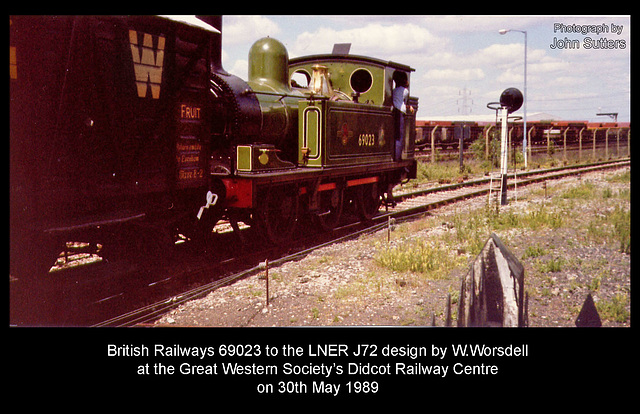 BR 69023 J72 at Didcot Railway Centre on 30.5.1989