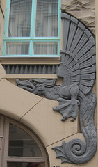 Detail des Jugendstil Haus Draakoni von 1911