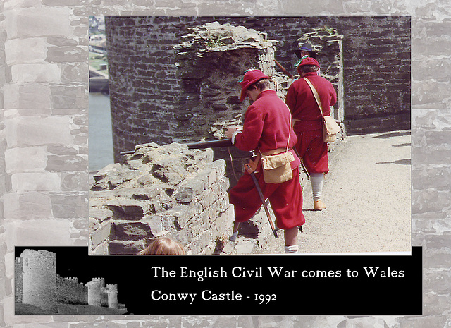 ECW re-enactors at Conwy Castle 1992 05