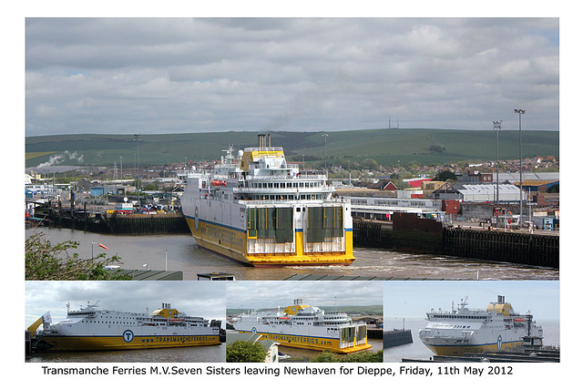 MV Seven Sisters leaving Newhaven - 11.5.2012