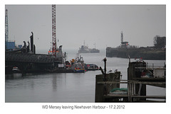 WD Mersey leaving Newhaven Harbour - 17.2.2012