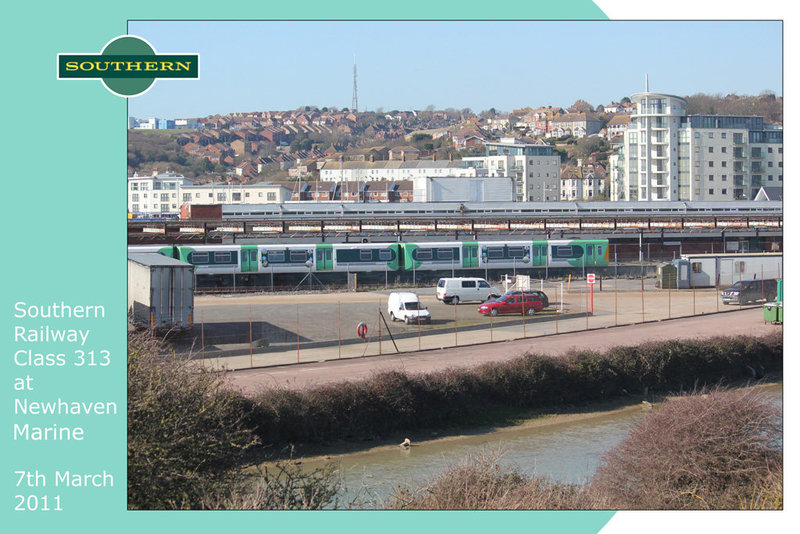 Southern Coastway class 313 parked at Newhaven Marine Station on 7.3.2011