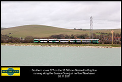 Southern Railway - 377 class - north of Newhaven - 26.11.2011