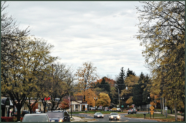 A traffic circle