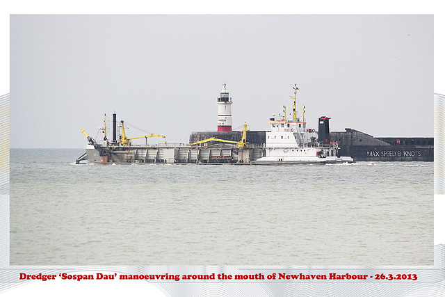 MV Sospan Dau - Newhaven Harbour entrance - 26.3.2103