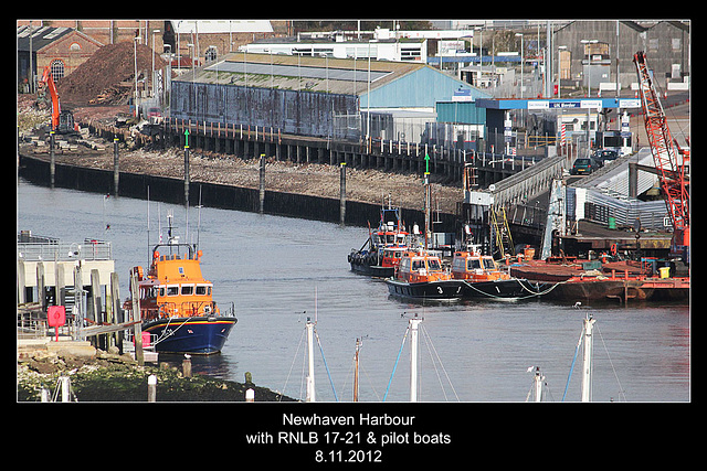 Newhaven Harbour lifeboat and pilot boats - 8.11.2012