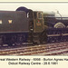 GWR 6998 Burton Agnes Hall - Didcot Railway Centre - 28.6.1981