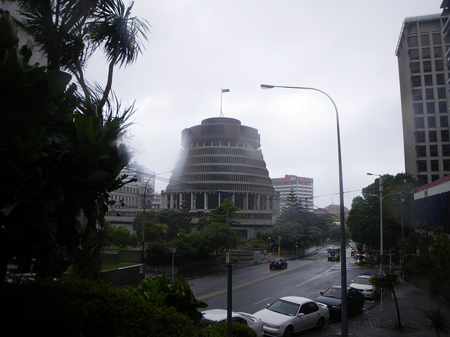 the beehive, the government building in Wellington