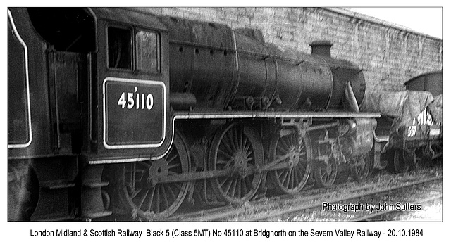 LMSR class 5 4-6-0 45110 - Bridgnorth - 20.10.1984