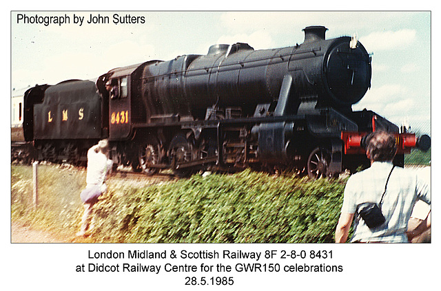 LMSR 2-8-0 8431 Didcot 28.5.1985