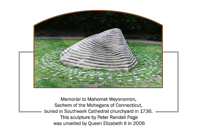 Memorial to Mahomet Weyonomon at Southwark Cathedral