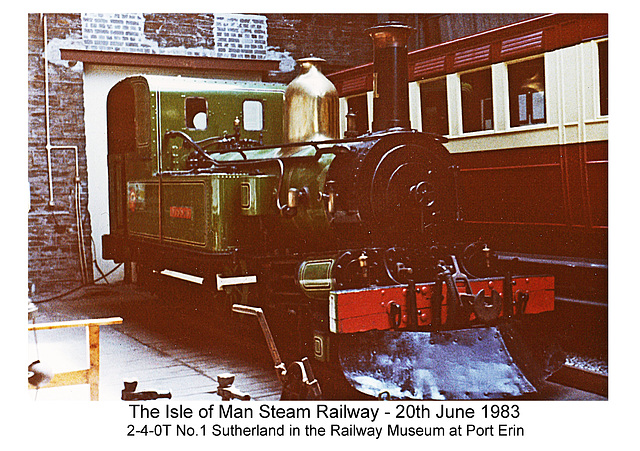 Isle of Man Steam Railway - 1 -  Port Erin Railway Museum - 20.6.1983