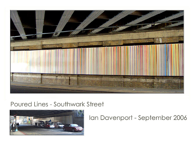 Poured Lines Southwark Street - Ian Davenport