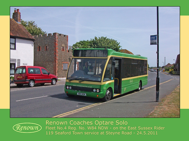 Optare Solo Renown ESCC Rider No4 W84 NDW Seaford 24.5.2011