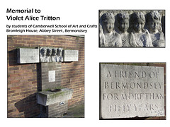 Violet Alice Tritton memorial  by Camberwell College of Arts Students - in Bermondsey - London