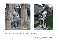 Woman & dog - Anthony Weller - Avondale Square - London