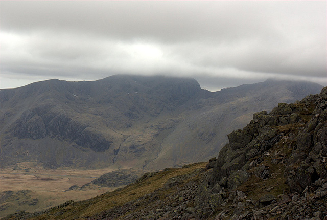 The Scafells under cloud